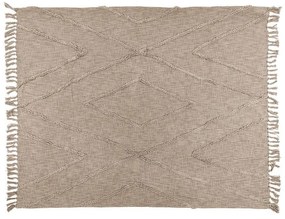 Jasnobrązowa bawełniana narzuta na łóżko dwuosobowe 250x260 cm Sahara – Tiseco Home Studio