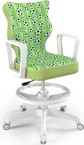 Krzesło do biurka Norm White rozmiar 5 (146-176,5 cm) z podnóżkiem i wzorami