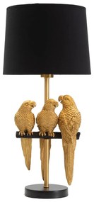 Czarna lampa stołowa Mauro Ferretti Parrots