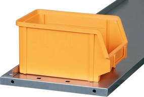 Regał z plastikowymi pojemnikami BASIC - 800 x 400 x 920 mm, 18x B, 4x C