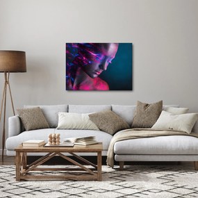 Błyszczący obraz kobiety (70x50 cm)