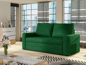 Rozkładana sofa 2-osobowa WAVE, ciemnozielona