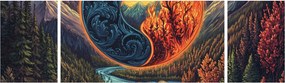 Obraz - Żywioły (170x50 cm)