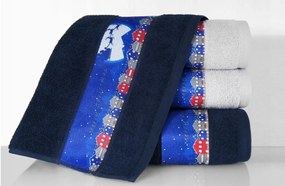 Ręcznik kąpielowy Greno Śnieżka 70x130 granatowy GRENO