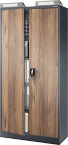 Szafa biurowa Eco Design Jan H 90x40x195 cm antracyt/orzech