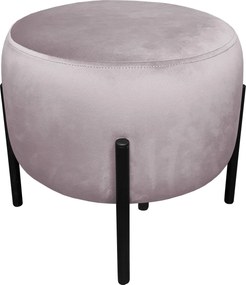 Pufa OLA loft ławka podnóżek metal : Kolor Stelaża - Czarny , Kolor tkaniny - VELVET - MG55, Typ tkaniny - Velvet
