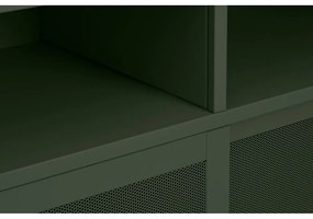 Ciemnozielona metalowa szafka z drzwiami przesuwnymi 90x180x40 cm Veep – Unique Furniture