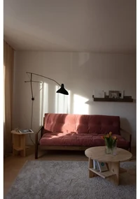 Żółta rozkładana sofa 205 cm Knob – Karup Design