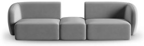 Szara aksamitna sofa 246 cm Paolo – Milo Casa