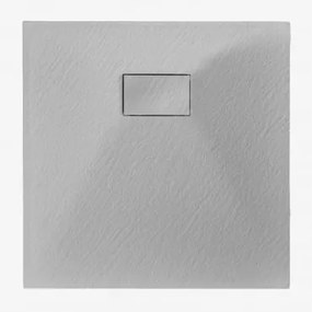 Kwadratowy, Antypoślizgowy I Ultracienki Brodzik Z Żywicy Smc Soho Jasnoszary & 90 X 90 Cm - Sklum