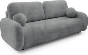 Kanapa LEON rozkładana funkcja spania ciemna SZARA sofa