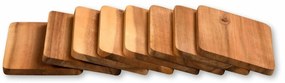 Kesper 28958 Zestaw deseczek do raclette z drewnaakacjowego, 8 szt., 10 x 8 x 0,7 cm