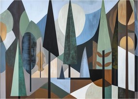 Obraz - Naturalna geometria abstrakcyjna II. (70x50 cm)