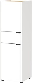 Biała wysoka szafka łazienkowa 34x111 cm Forano – Germania