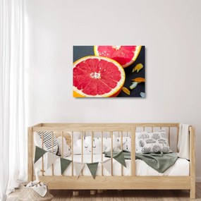 Obraz na szkle pokrojonych grejpfrutów (70x50 cm)