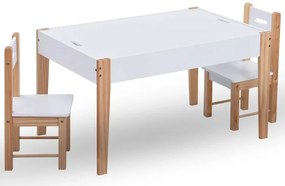 Biały stolik z krzesełkami dla dzieci F9-G76