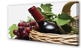 Zdjęcie na płótnie Dojrzałe Winogrona I Wino