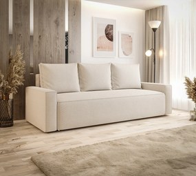 Beżowa rozkładana sofa tapicerowana N4-Z29