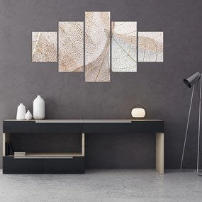 Obraz - Beżowe liście (125x70 cm)