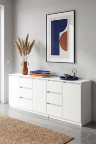 Biała długa komoda 200 cm S3-S94