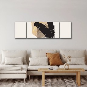 Obraz - Abstrakcja z tropikalnymi liśćmi N⁰4 (170x50 cm)