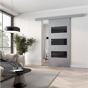 MINIO go for it, Drzwi przesuwne wewnętrzne CLEAN E 106 cm  w kolorze szarym