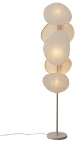 Lampa podłogowa Japandi beżowa 3-źródła światła - OrganicaJapandi Oswietlenie wewnetrzne