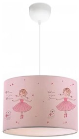Dziecięcy żyrandol CANDY 1xE27/40W/230V różowy