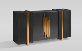Designerska komoda dwudrzwiowa Stilig ST023B, czarna