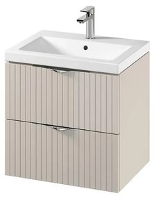 Cersanit S801-541 - Wisząca szafka łazienkowa z umywalką TIRSO 60x45 cm, beżowa