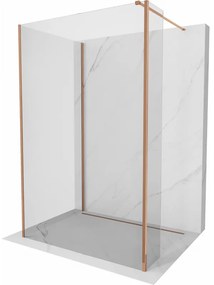 Mexen Kioto ścianka prysznicowa Walk-in 135 x 70 x 30 cm, transparent, różowe złoto - 800-135-070-221-60-00-030