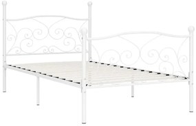 Metalowe łóżko pojedyncze w kolorze białym 90x200 cm L7-S33