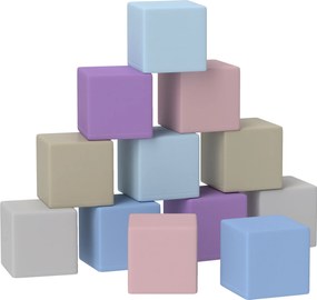 HOMCOM Zestaw miękkich klocków dla dzieci, zabawki do wspinaczki i raczkowania, pianka EPE, ekoskóra, 20 cm