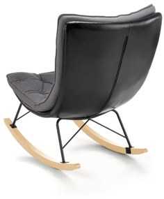 Fotel bujany INDIGO szary/czarny HALMAR