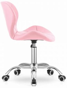 Zestaw do biura stół TAYLOR SONOMA 100x50 cm + krzesło biurowe AVOLA z ekoskory rozowy