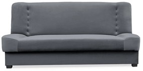 Sofa z Funkcją Spania PIANO Rozkładana Wersalka Dwuosobowa Szara Nowoczesna do Salonu