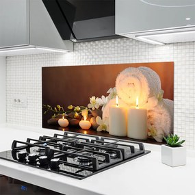 Panel Szklany Wieczór Relaksu: Świece i Spa