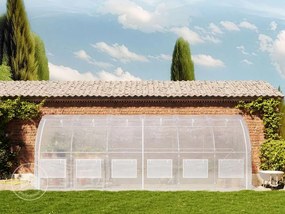 TOOLPORT 2 x 6 m Przyścienny tunel foliowy plandeka PE biały - (9034)