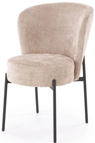 Krzesło tapicerowane tkanina beżowy K590