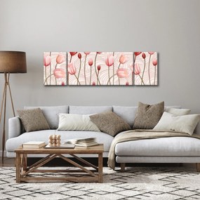 Obraz - Różowe tulipany (170x50 cm)