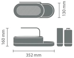 Biały plastikowy stojak na akcesoria do mycia naczyń SinkStyle – Brabantia