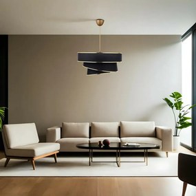 Lampa wisząca Couper - czarny, złoty