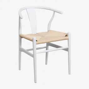 Krzesło Do Jadalni Z Drewna Wiązu Uish Edition Madera Blanca - Sklum