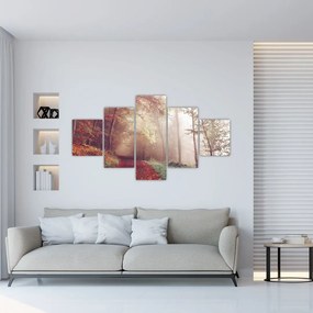 Obraz - Jesienny spacer po lesie (125x70 cm)
