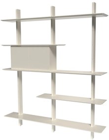Biały modułowy system półek 162x190 cm Bridge – Tenzo