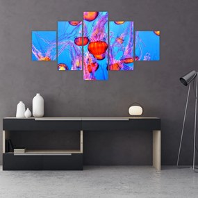 Obraz meduz w morzu (125x70 cm)