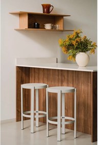 Jasnoszary stalowy hoker (wysokość siedziska 65 cm) Doon – noo.ma