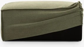 Puf Milton Zielony Tkanina Strukturalna 60/60/42 Zdejmowany Pokrowiec Micadoni