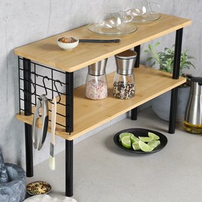 Bambusowa półka kuchenna na blat, 55 x 20 x 38 cm