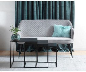 Jasnoszara aksamitna sofa 129 cm Berrie – Unique Furniture